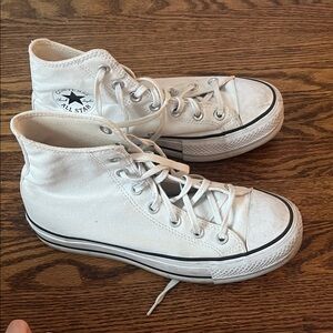 Converse White Canvas High-Tops